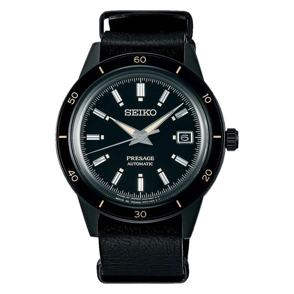 SEIKO PRESAGE SRPH95J1 STYLE 60s "STEALTH BLACK"