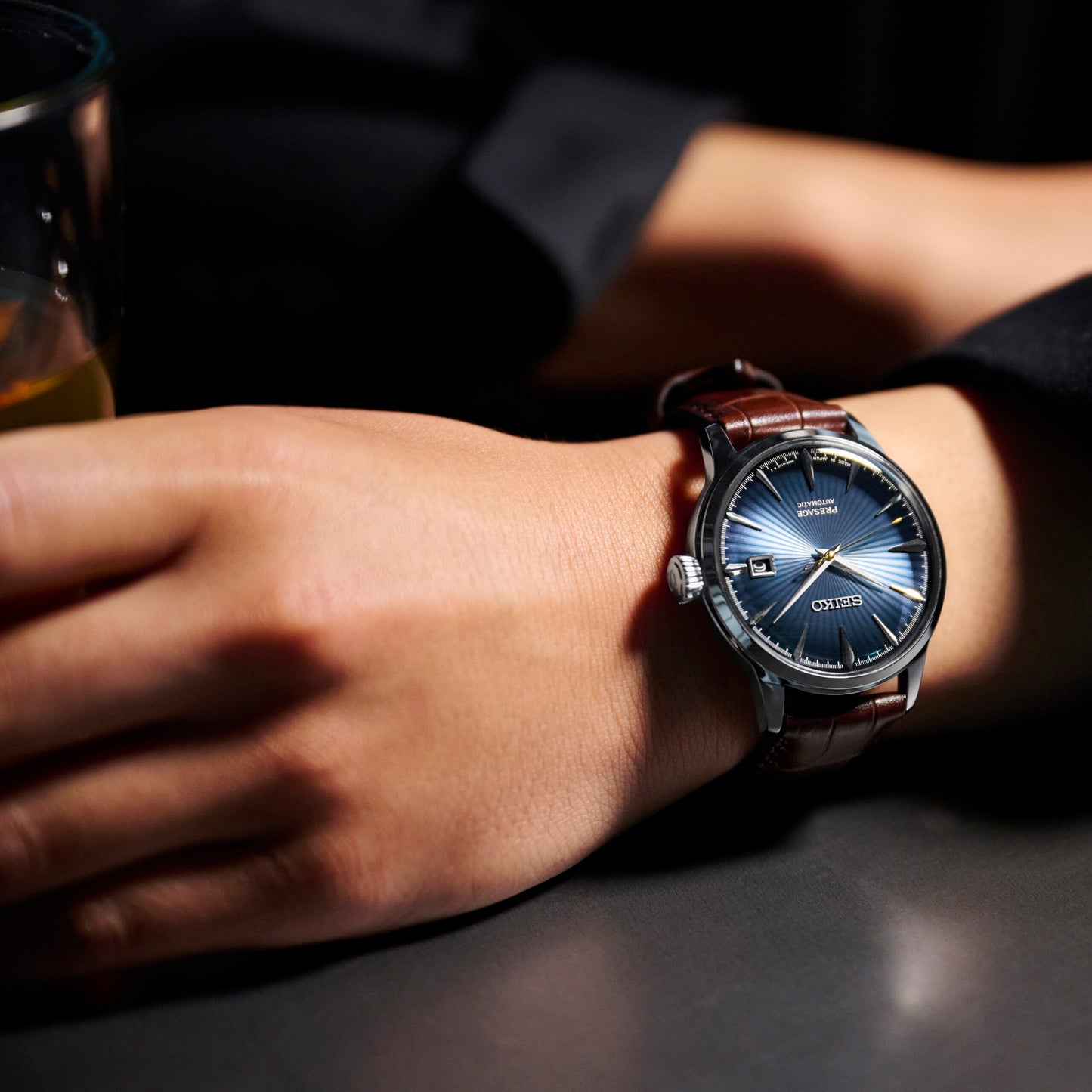 SEIKO PRESAGE SRPK15J1 MIDNIGHT BLUE MOON