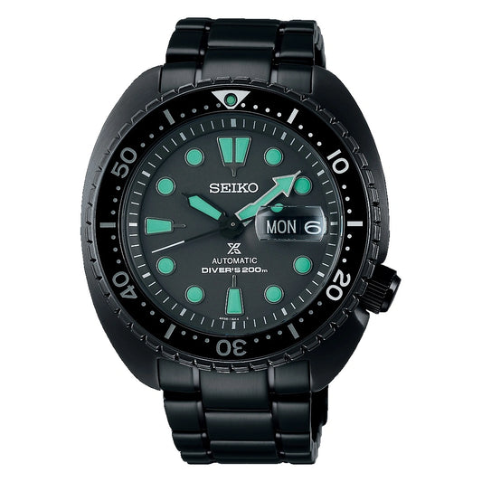 SEIKO PROSPEX SRPK43K1 "KING TURTLE" BLACK SERIES "NIGHT VISION"