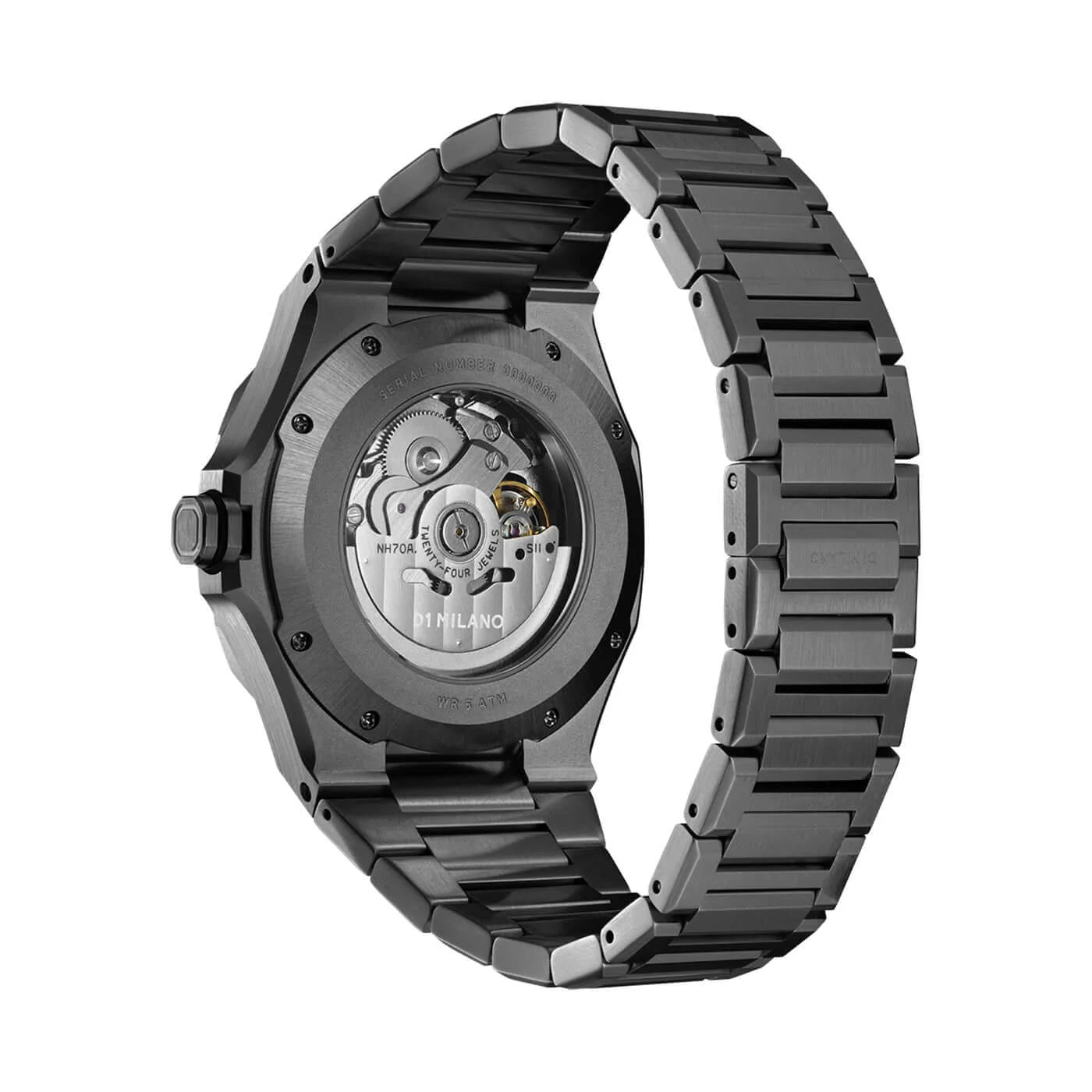 D1 MILANO D1-SKBJ11 SKELETON GUN METAL